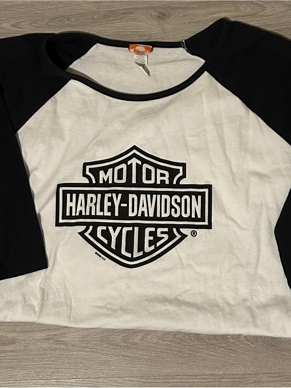 Harley-Davidson Black & White 3/4 sleeves Tee